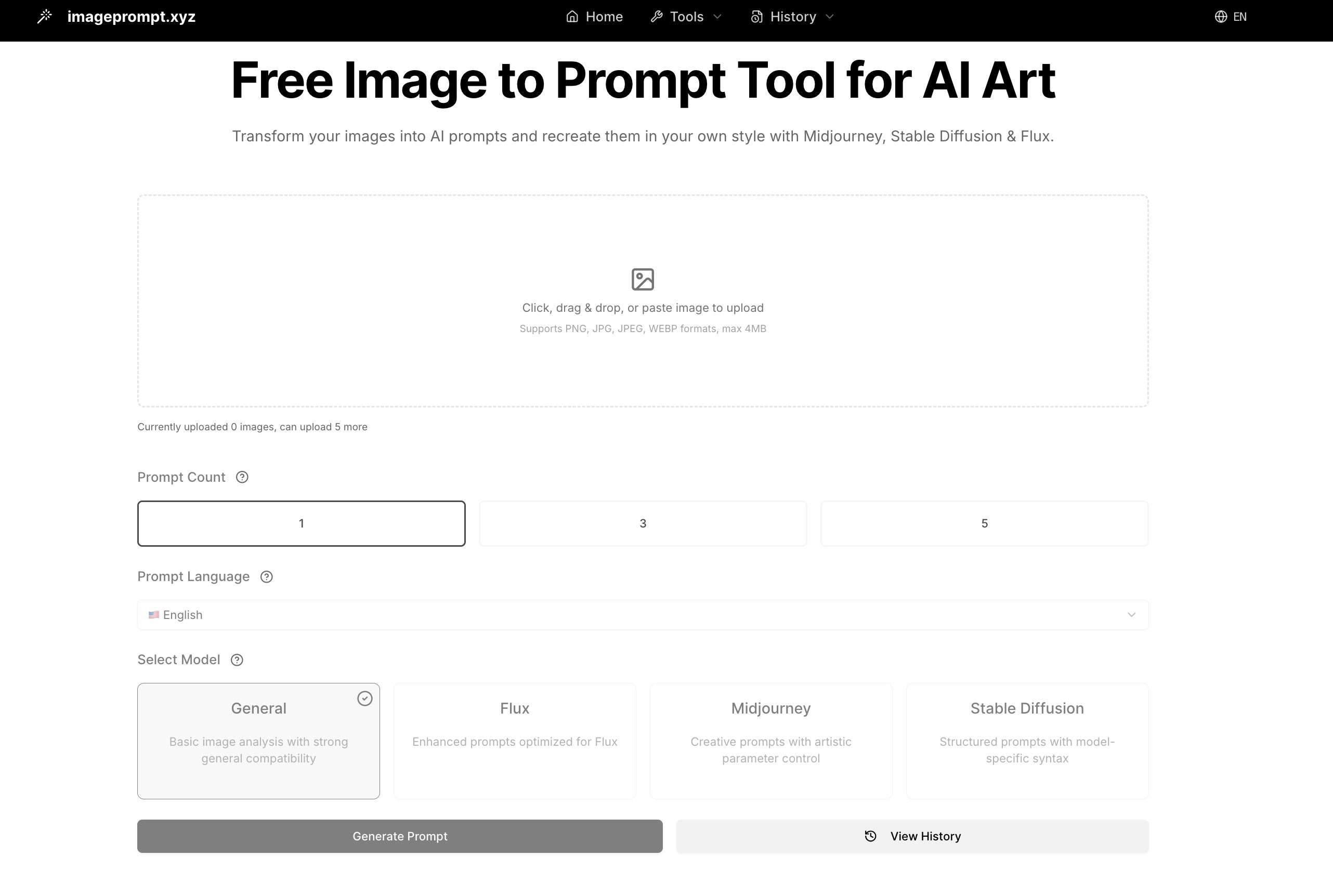 Free Image To Prompt Tool