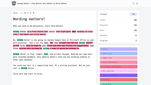 image of Strong Editor