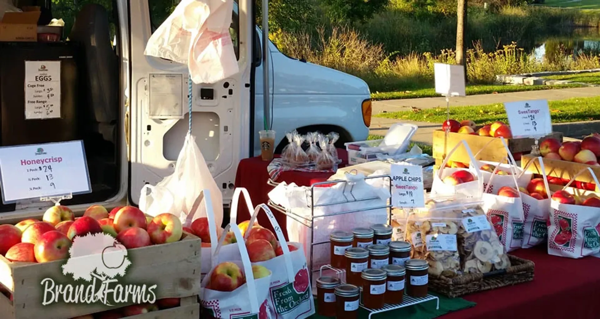 Fresh farm products at the Brand Barn