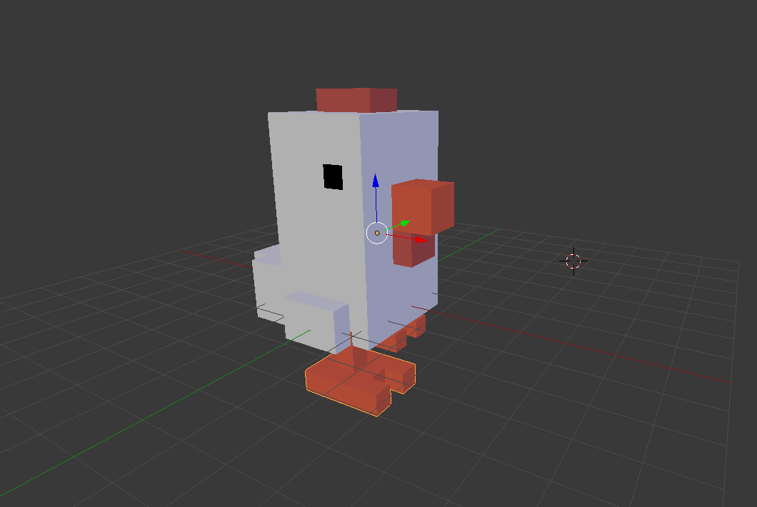 Animated blocky chicken