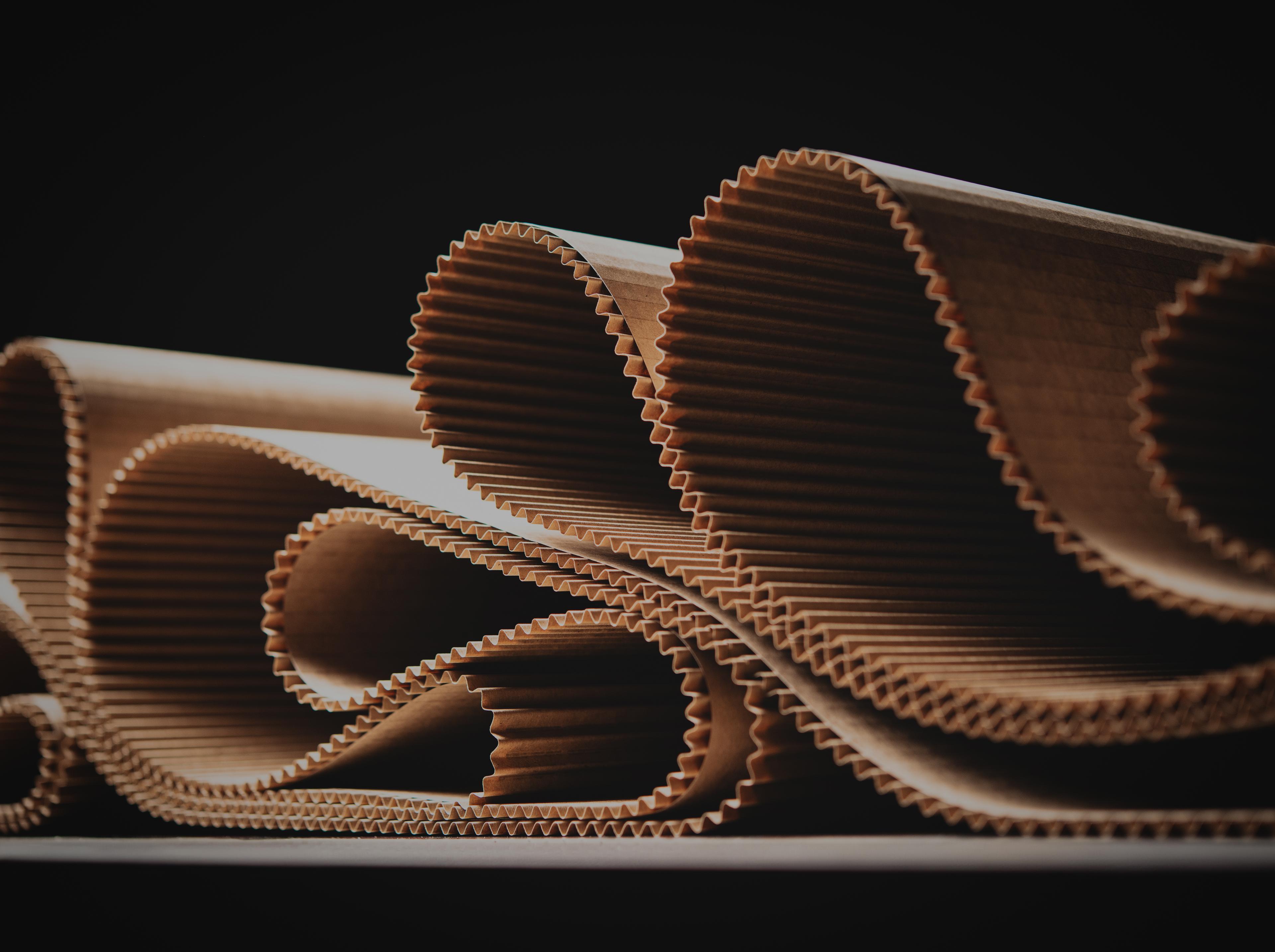 Carboard rolled up