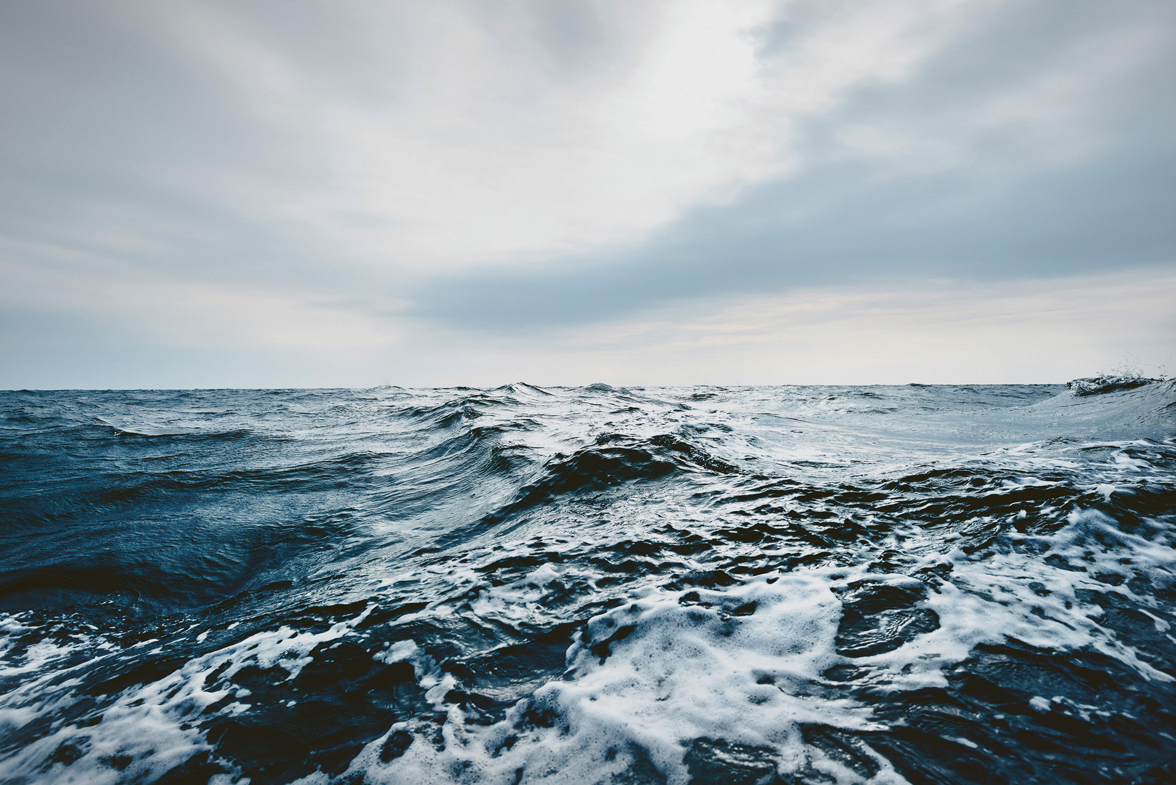 Ocean waves meeting