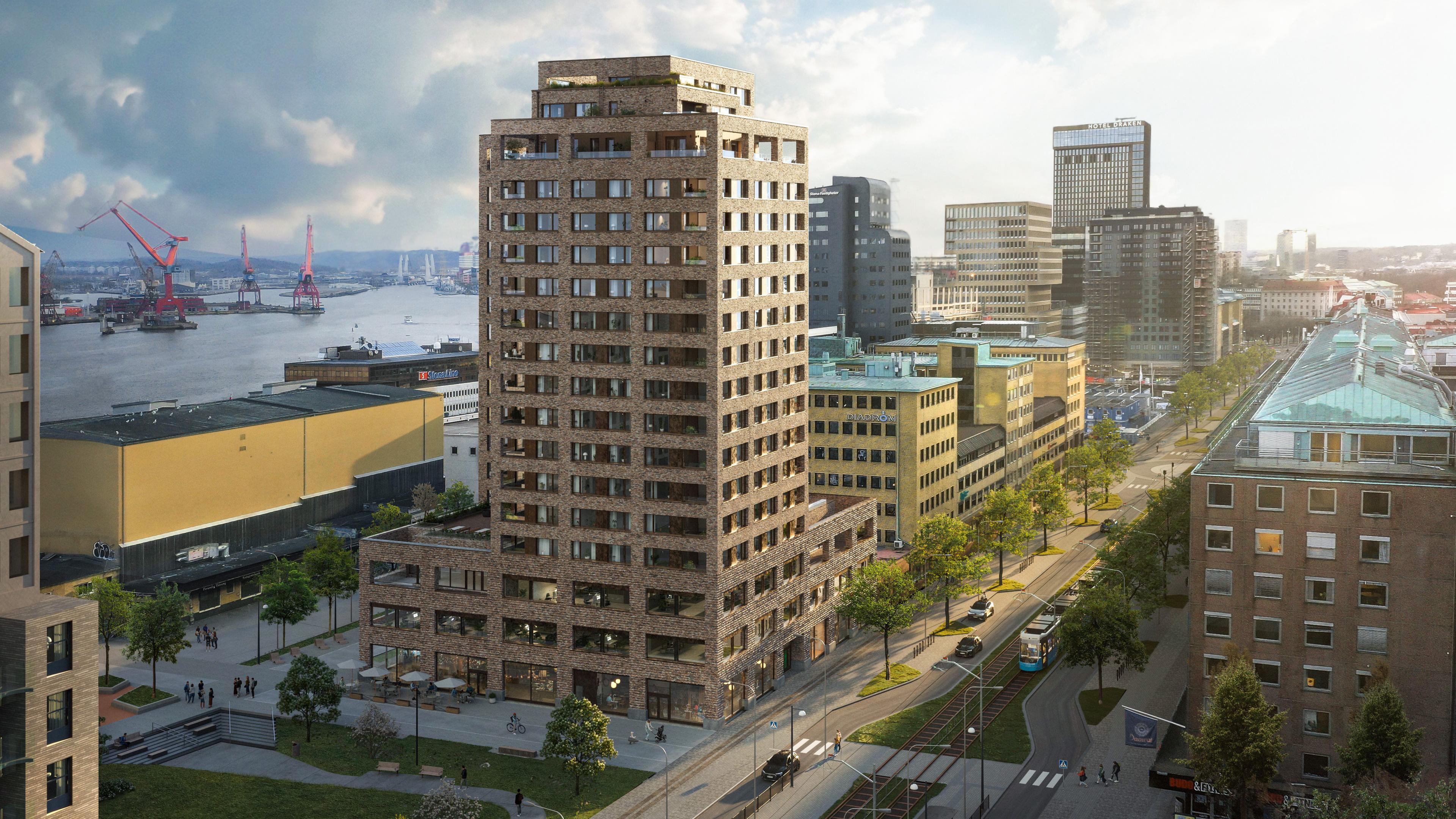 The Parkside seen from Masthugget.