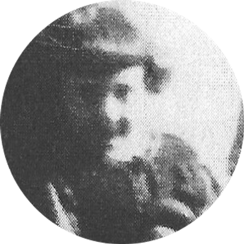 Young girl in a dark dress.