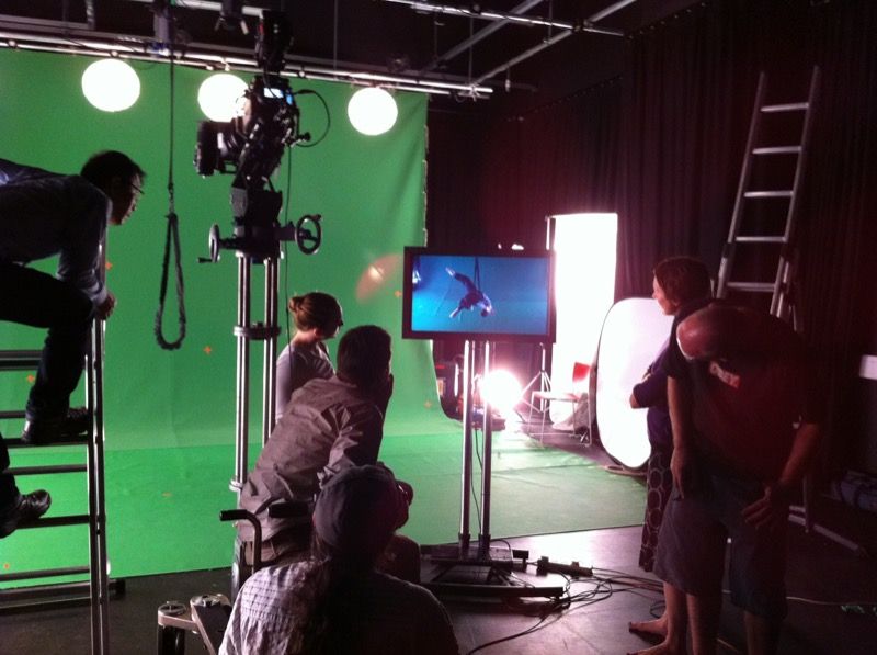 Behind the scenes during The Beautiful production