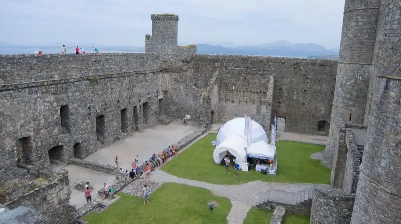 The Dance Dome inside Harlech Castle