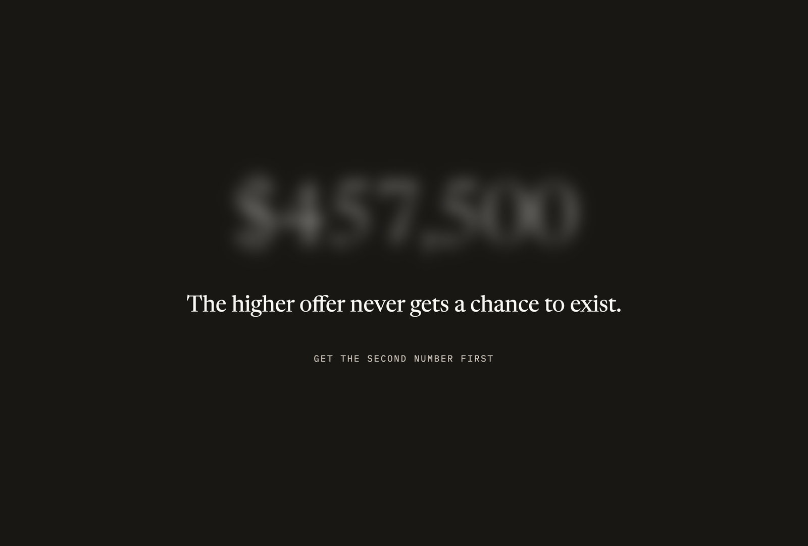 Mail front. The number the seller cannot see, withheld.
