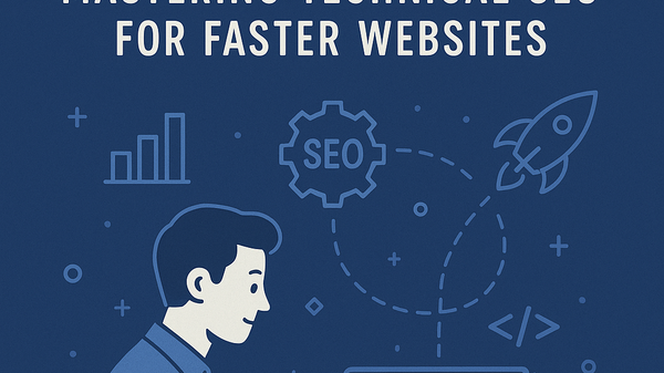 Code snippet on a screen with SEO analysis tools overlayed, representing technical SEO.