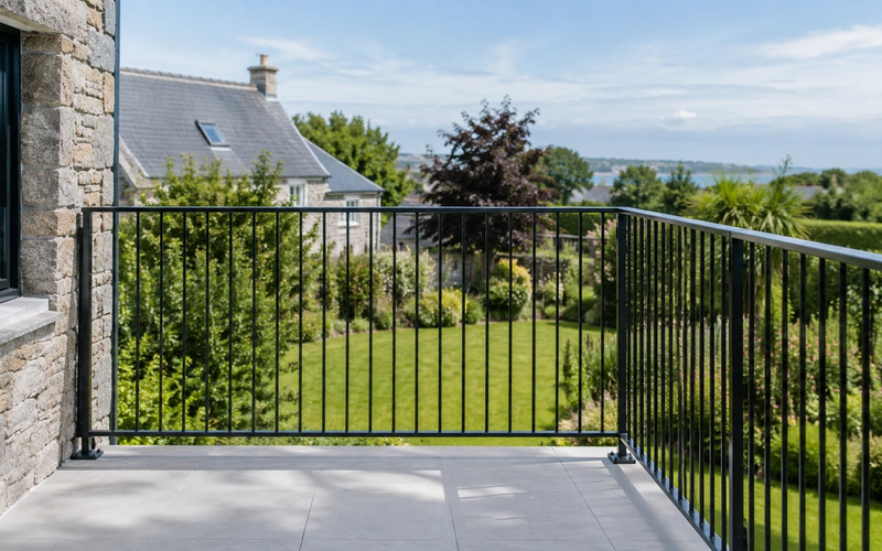 Prix d'un garde-corps métallique posé sur une terrasse en Bretagne
