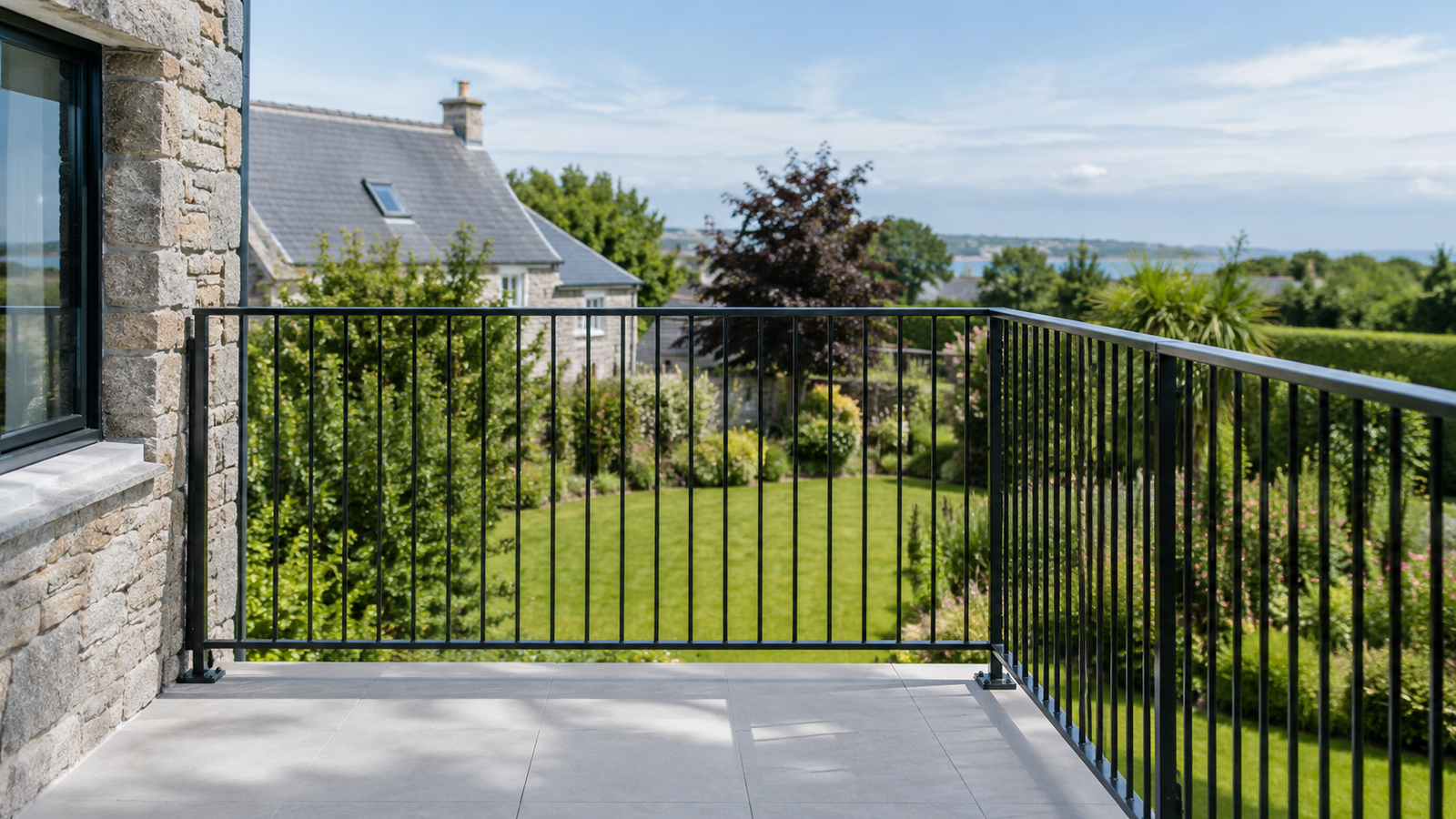 Prix d'un garde-corps métallique posé sur une terrasse en Bretagne