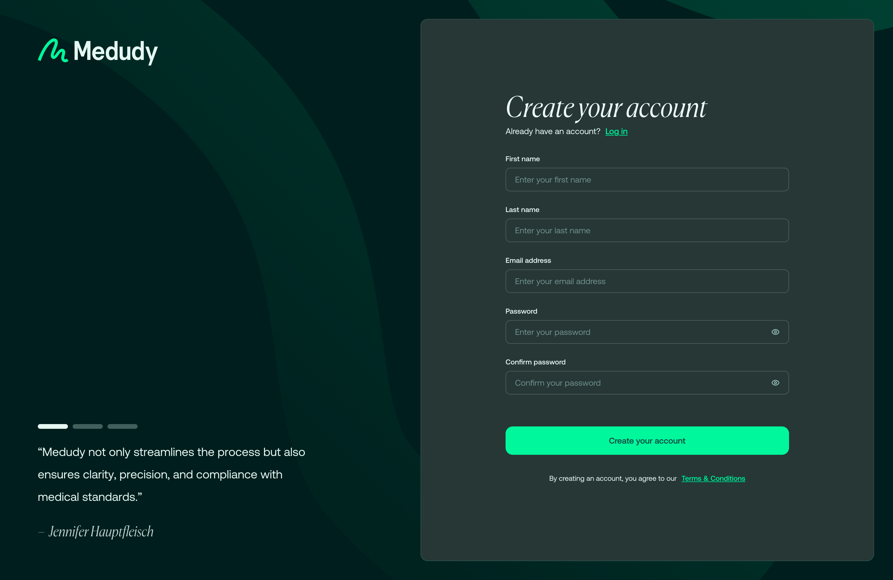 Create Account Screen