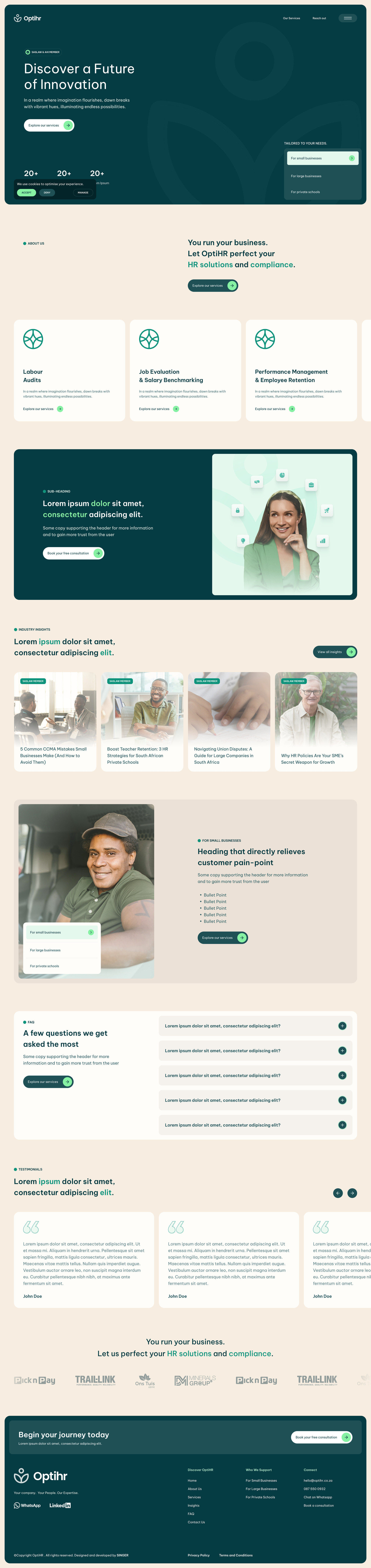 OptiHR - Home page