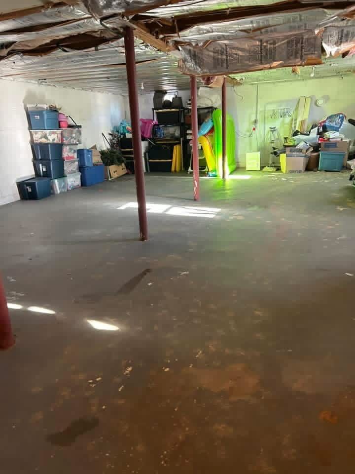 Basement after JNC deep clean — client home, Lynchburg area