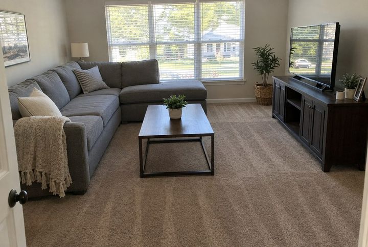 Example living room after cleaning (illustrative)