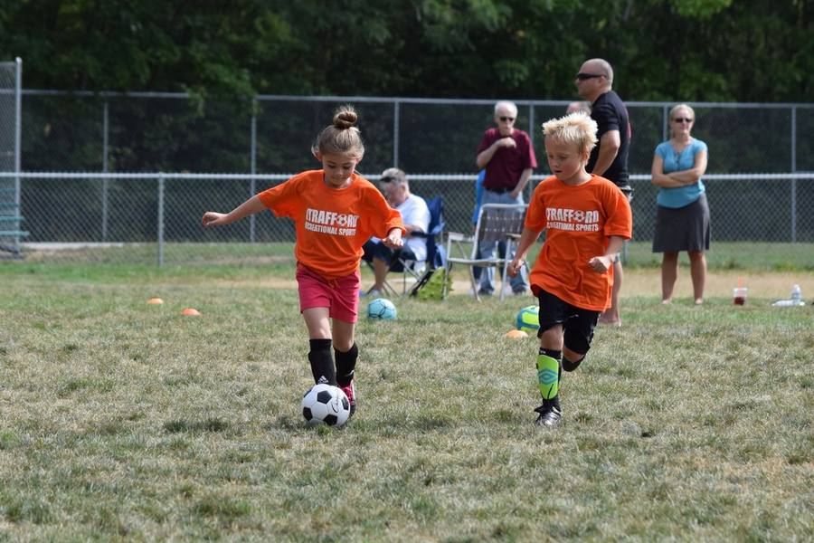 Youth soccer action
