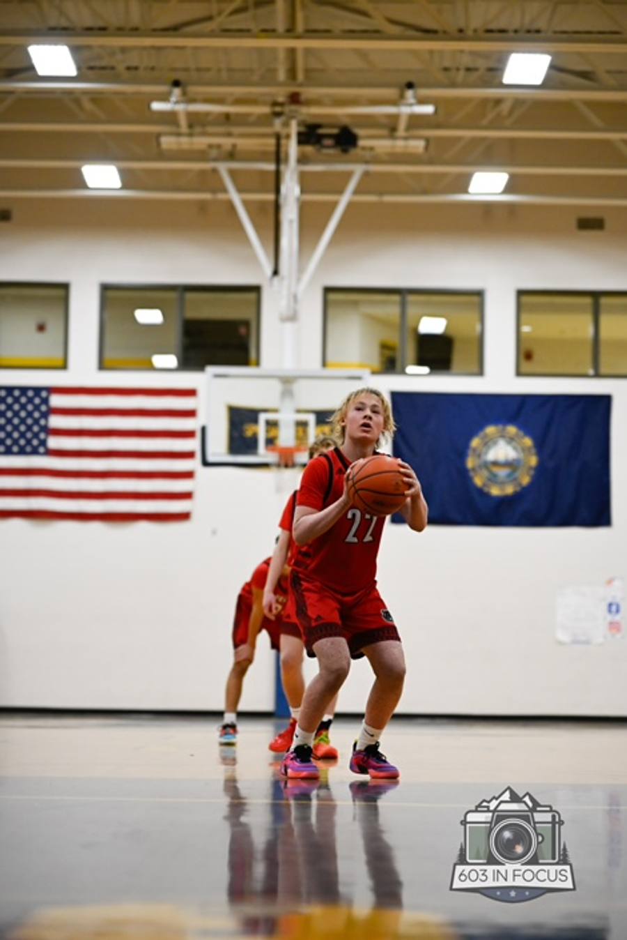 Basketball game moment
