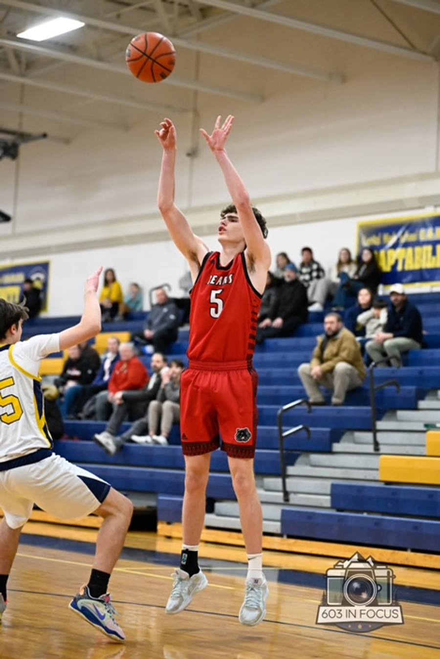 Basketball game action