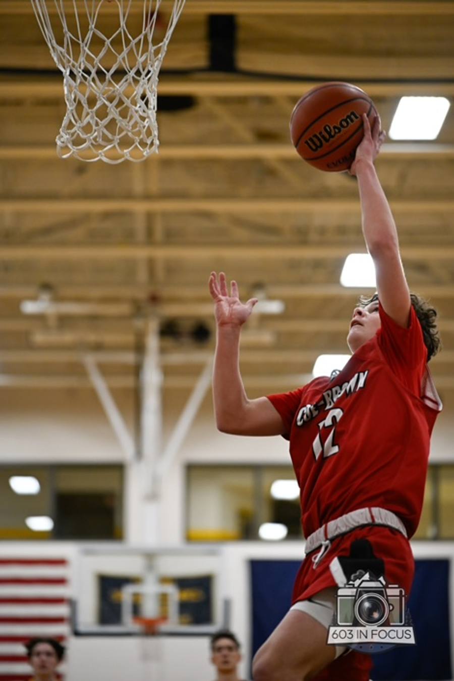 Basketball action shot