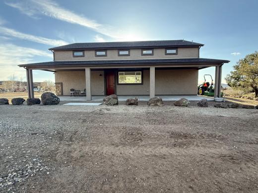 Covered work area along the completed Legend Hills RV garage