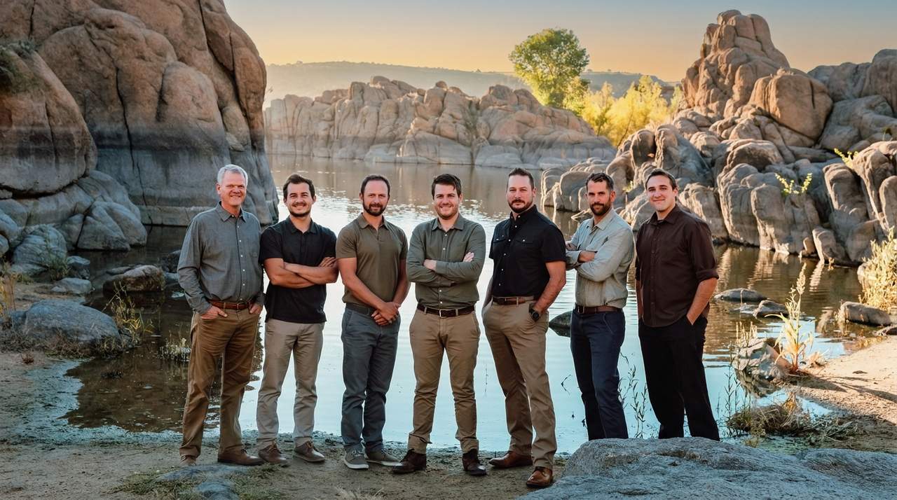 M4 Builders Crew Group Photo at Watson Lake in Prescott Arizona