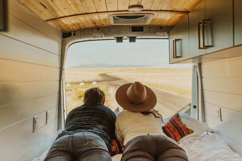 RV owners in vehicle