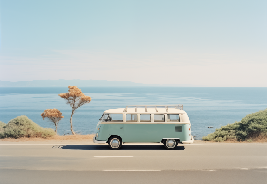 Compact RV on a waterfront