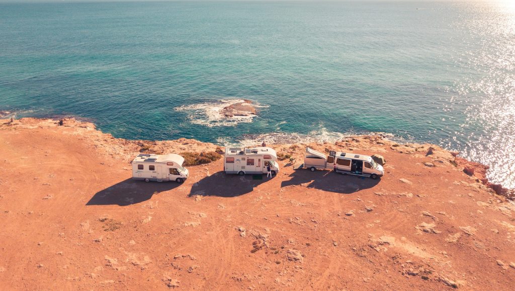 RVs on the beach