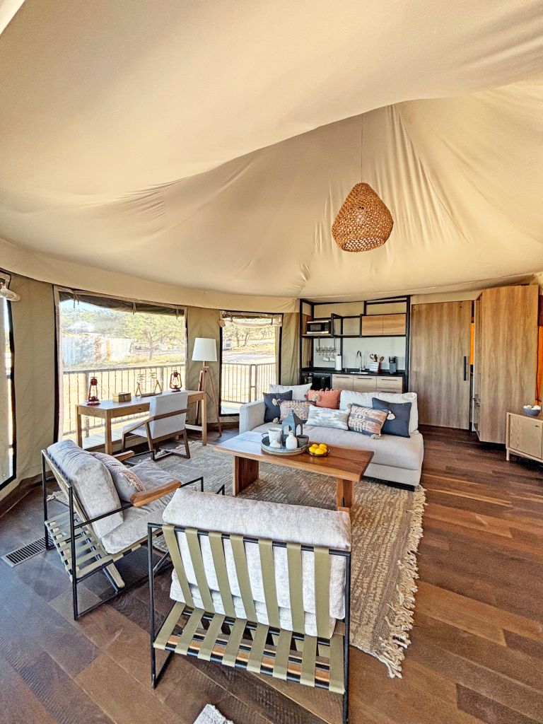 Texas Hill Country glamping tent