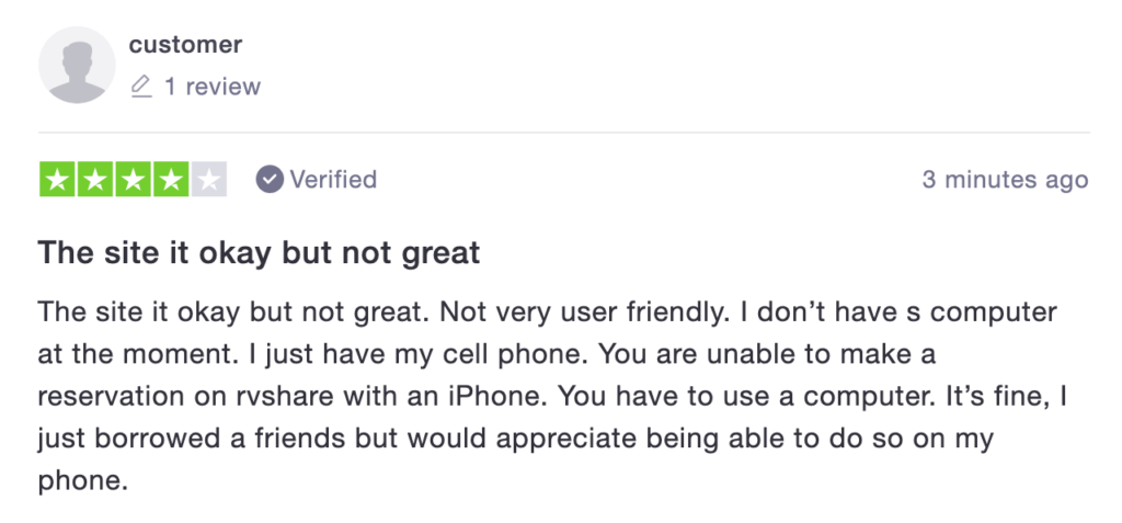 rvshare reviews
