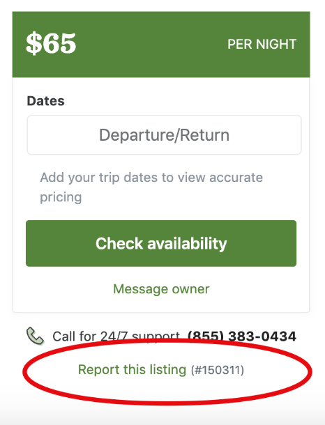report rv listing fraud