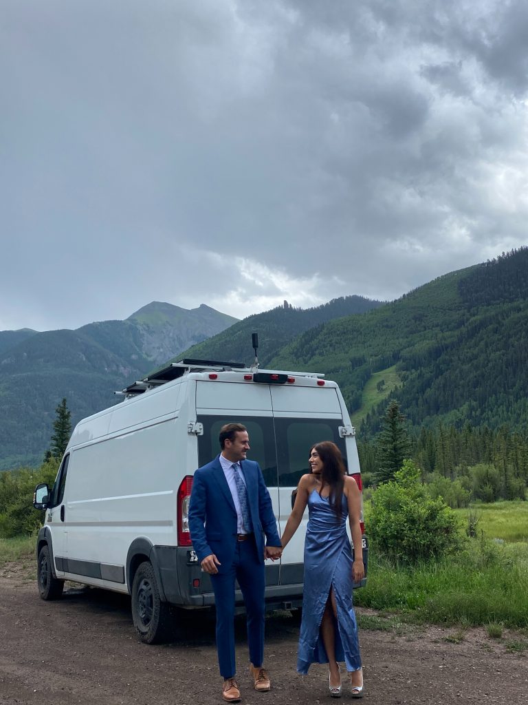 Campervan wedding trip