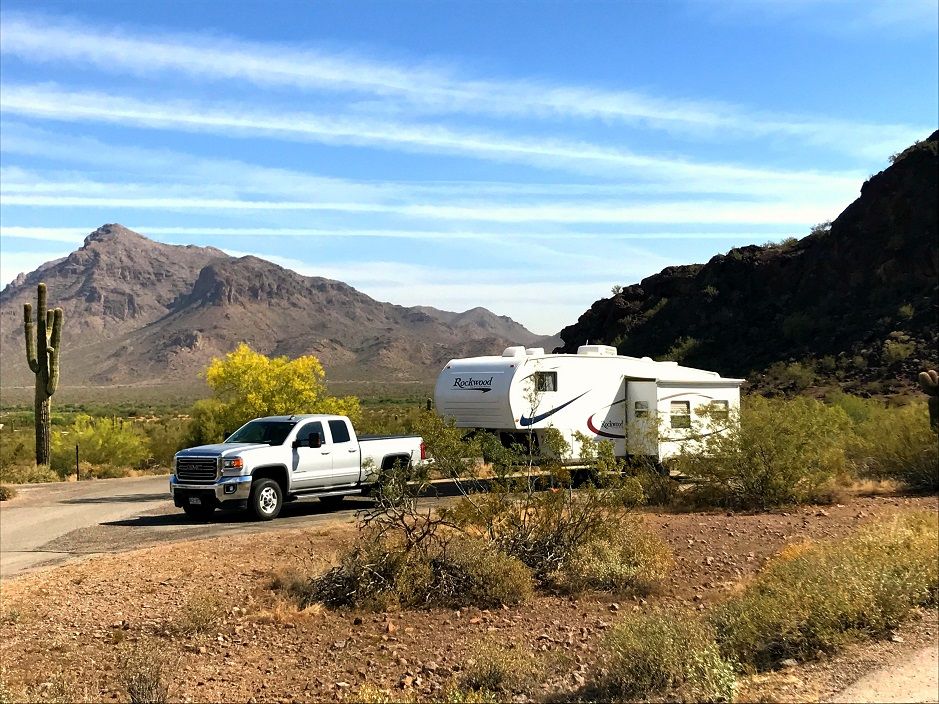 Fifth wheel at Picacho Peak State Park Arizona