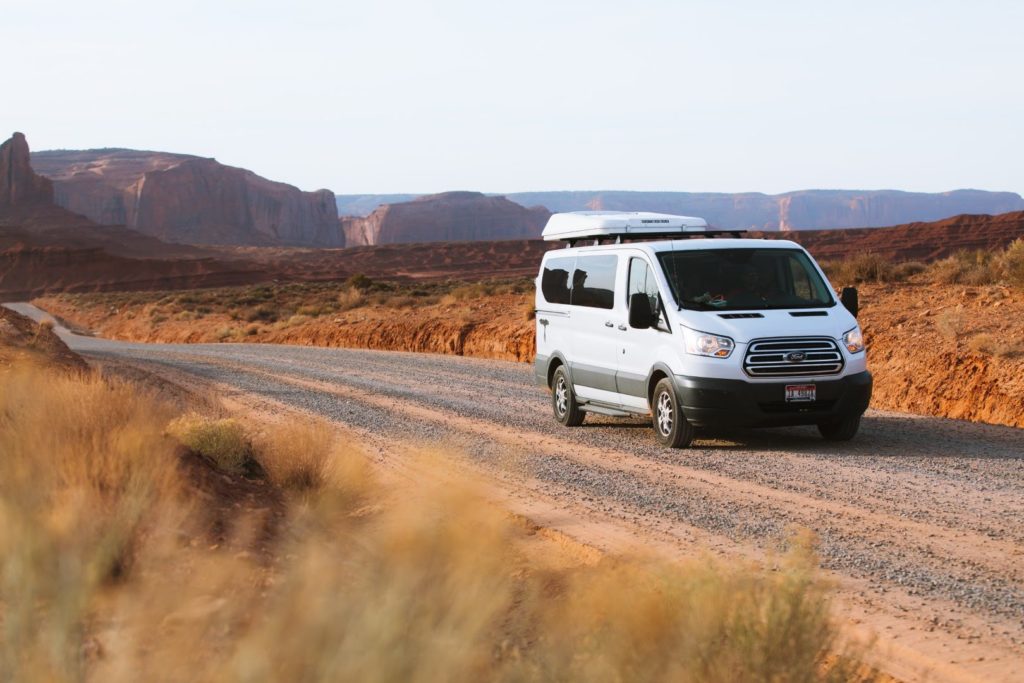 Campervan on road