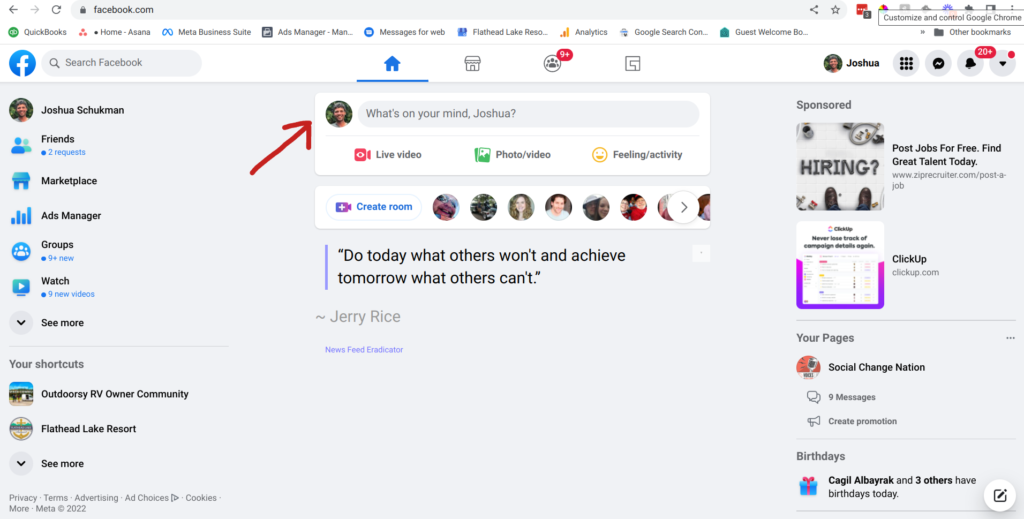 Facebook post