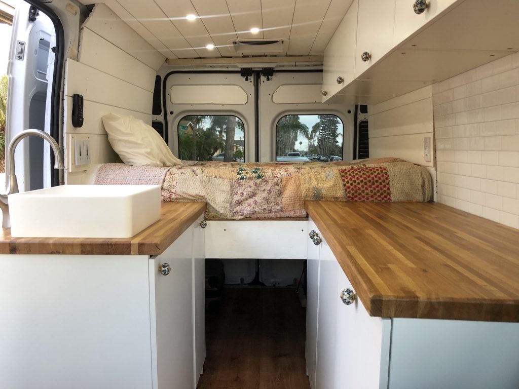 Luxury campervan rental interior