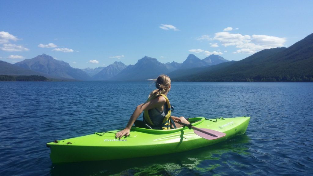 Lady kayaker