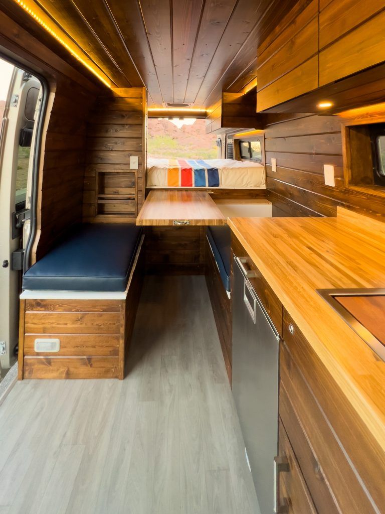 Interior of BoHo Campervan