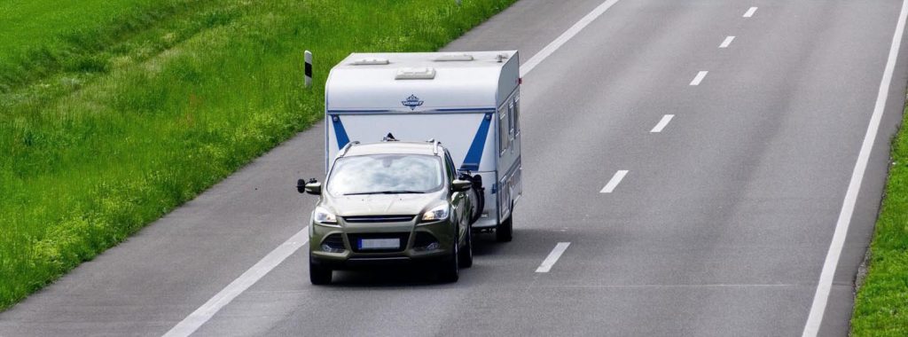 car towing an rv