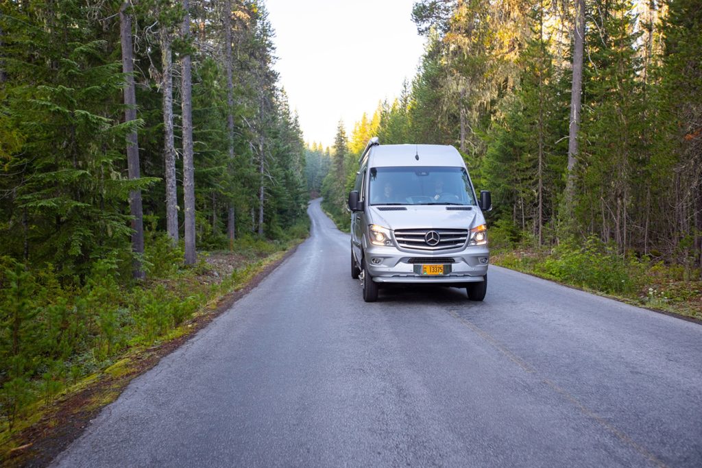 RV on open road