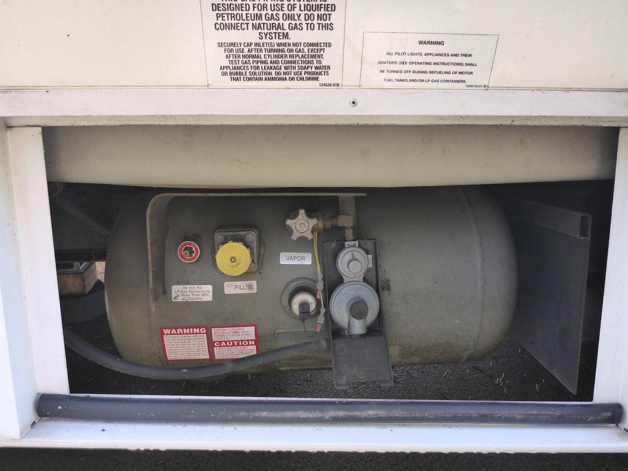 where to locate the gas tank around an rv