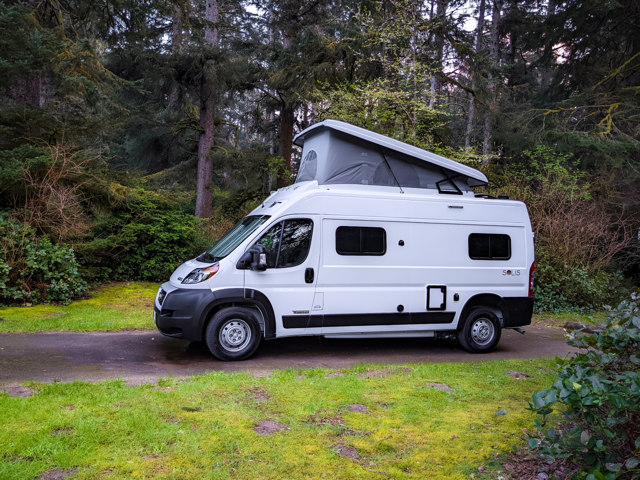 Campervan rental with pop up