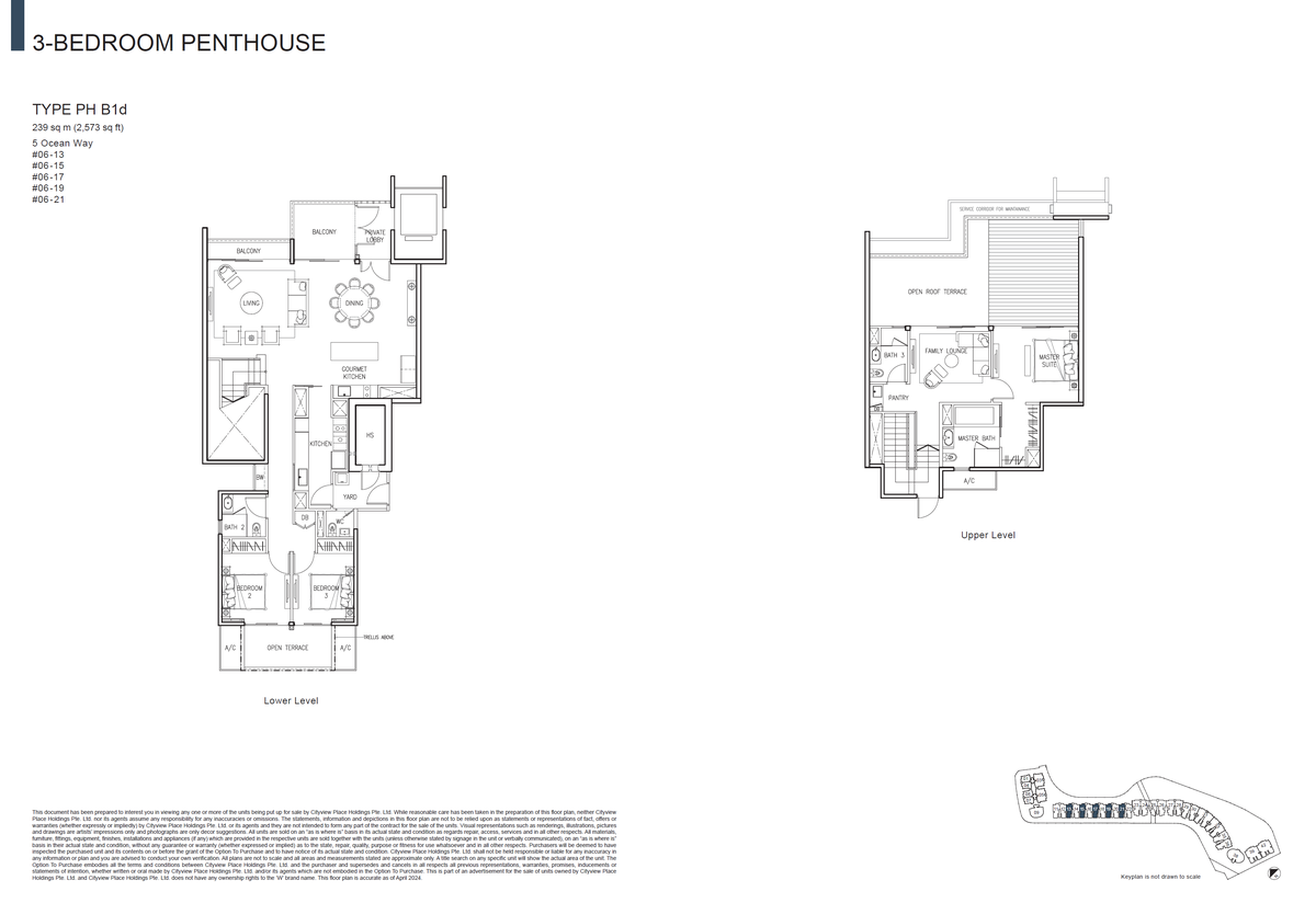 The Residences At W Singapore Sentosa Cove PH B1d floor plan