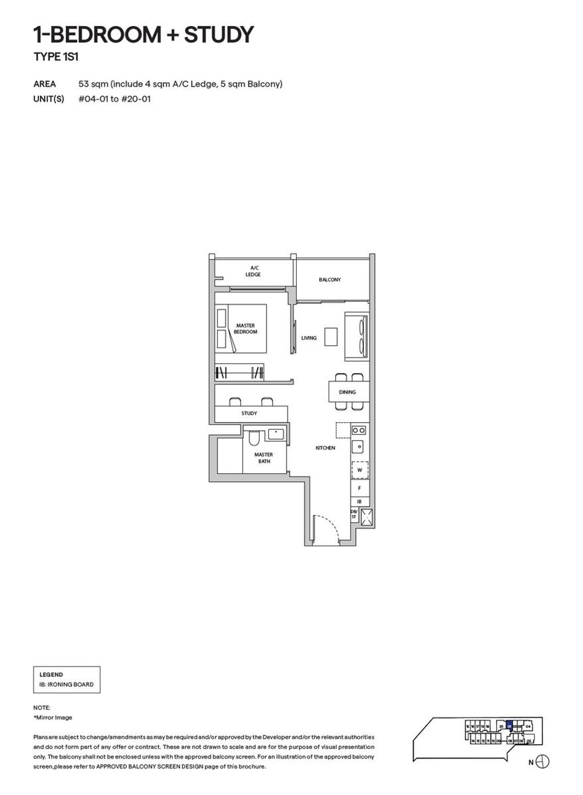 TMW Maxwell 1S1 floor plan