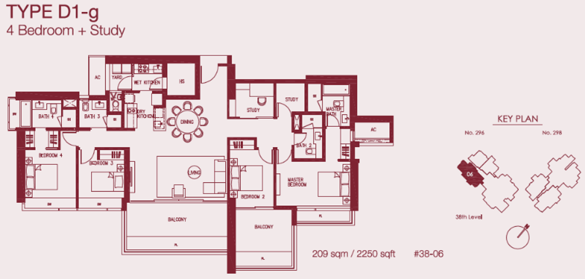 Concourse Skyline D1-g floor plan