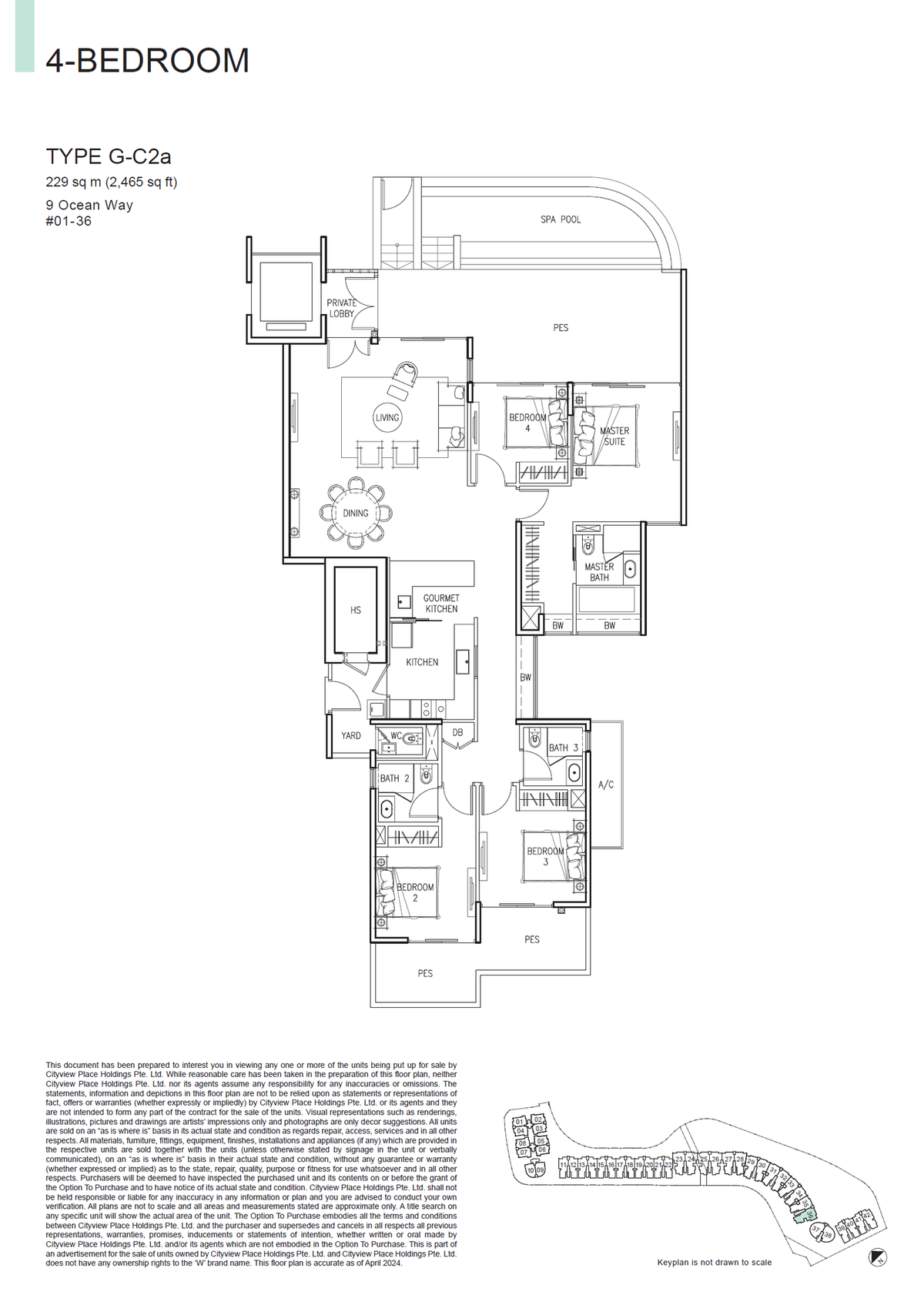 The Residences At W Singapore Sentosa Cove G-C2a floor plan