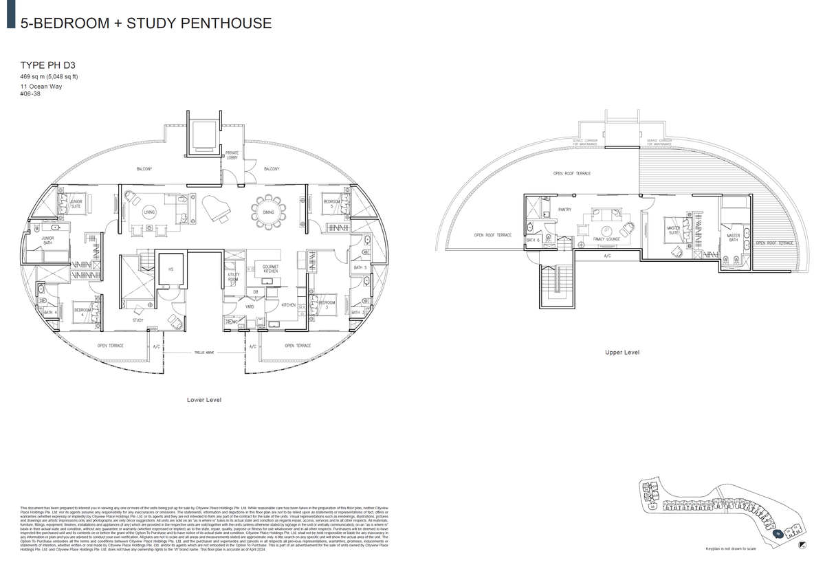 The Residences At W Singapore Sentosa Cove PH D3 floor plan