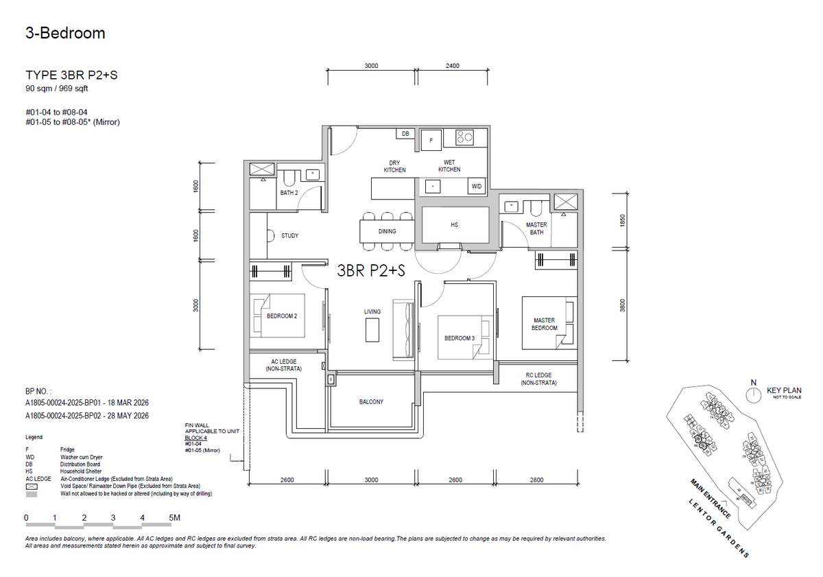 Lentor Gardens Residences 3BR P2+S floor plan