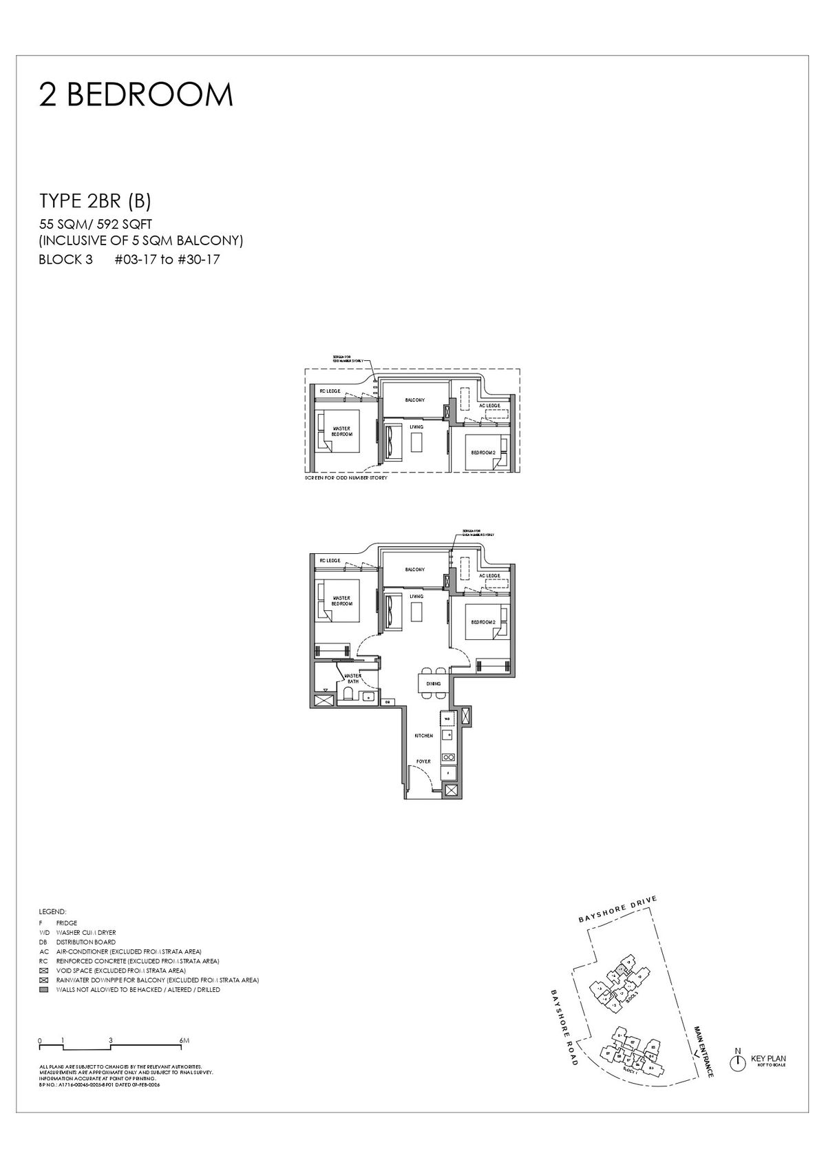 Vela Bay 2BR (B) floor plan