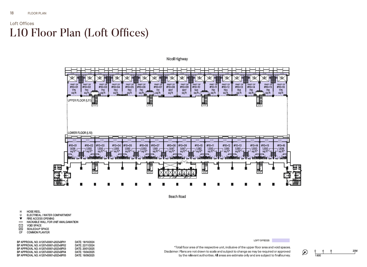The Golden Mile 10th Storey Plan floor plan