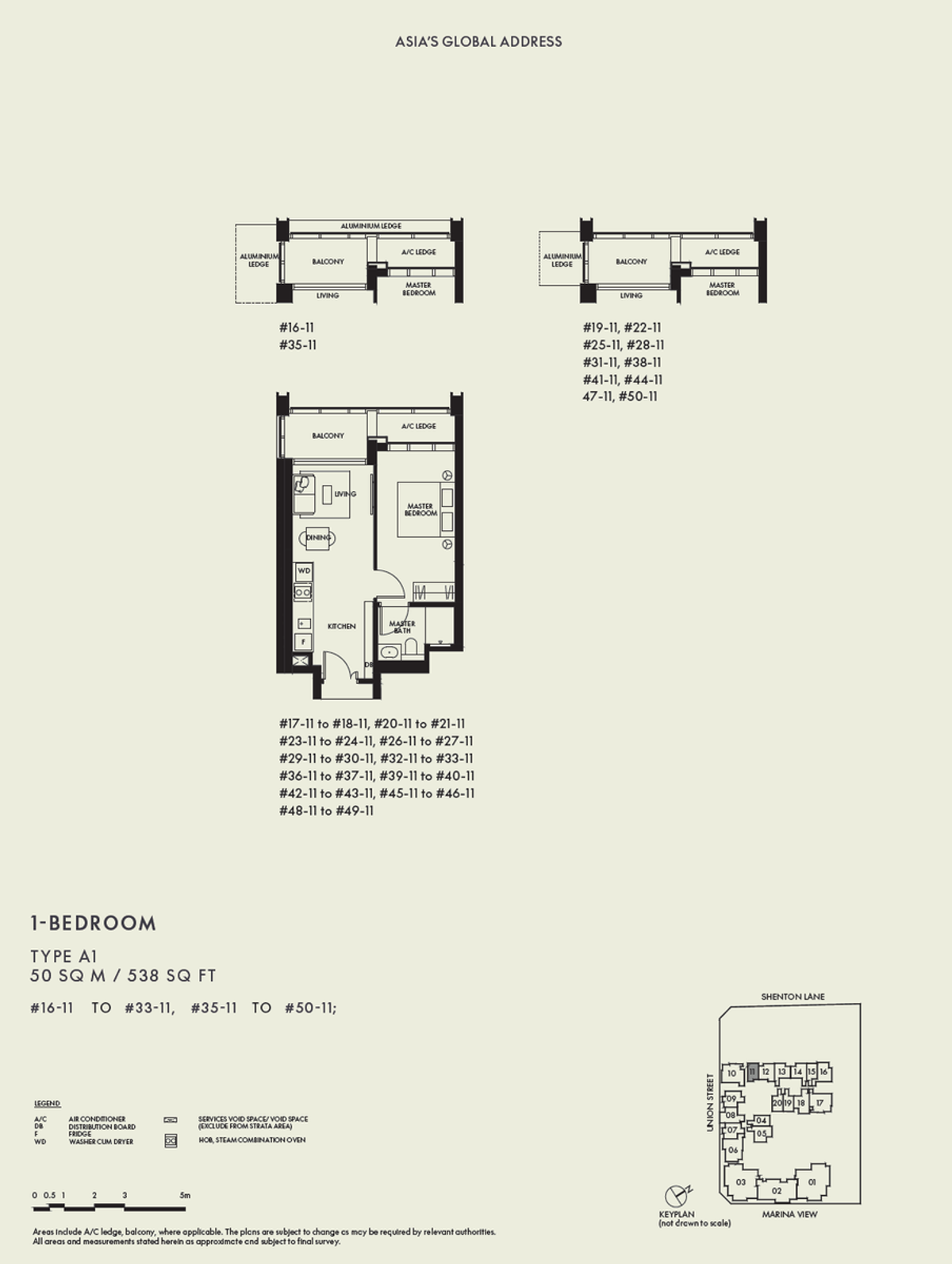 W Residences Marina View - Singapore 滨海景苑 A1 floor plan